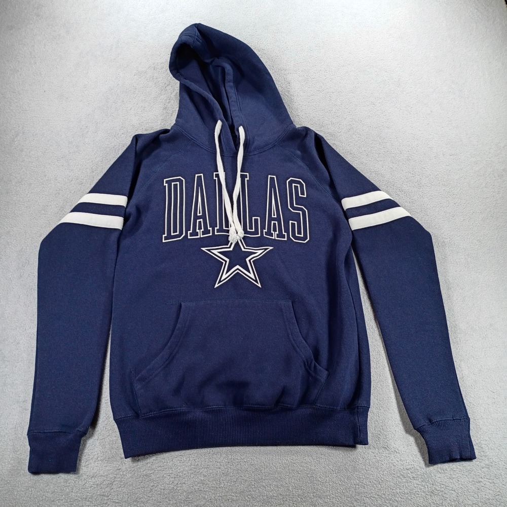 Dallas Cowboys Mens Hoodie Navy Blue Small Graphic Pullover Sweatshirt